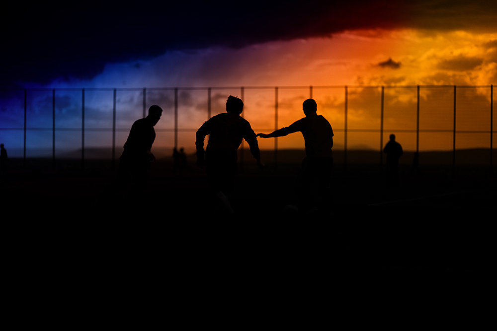 Football at sunset - Max Kenzory Experimental Photographer