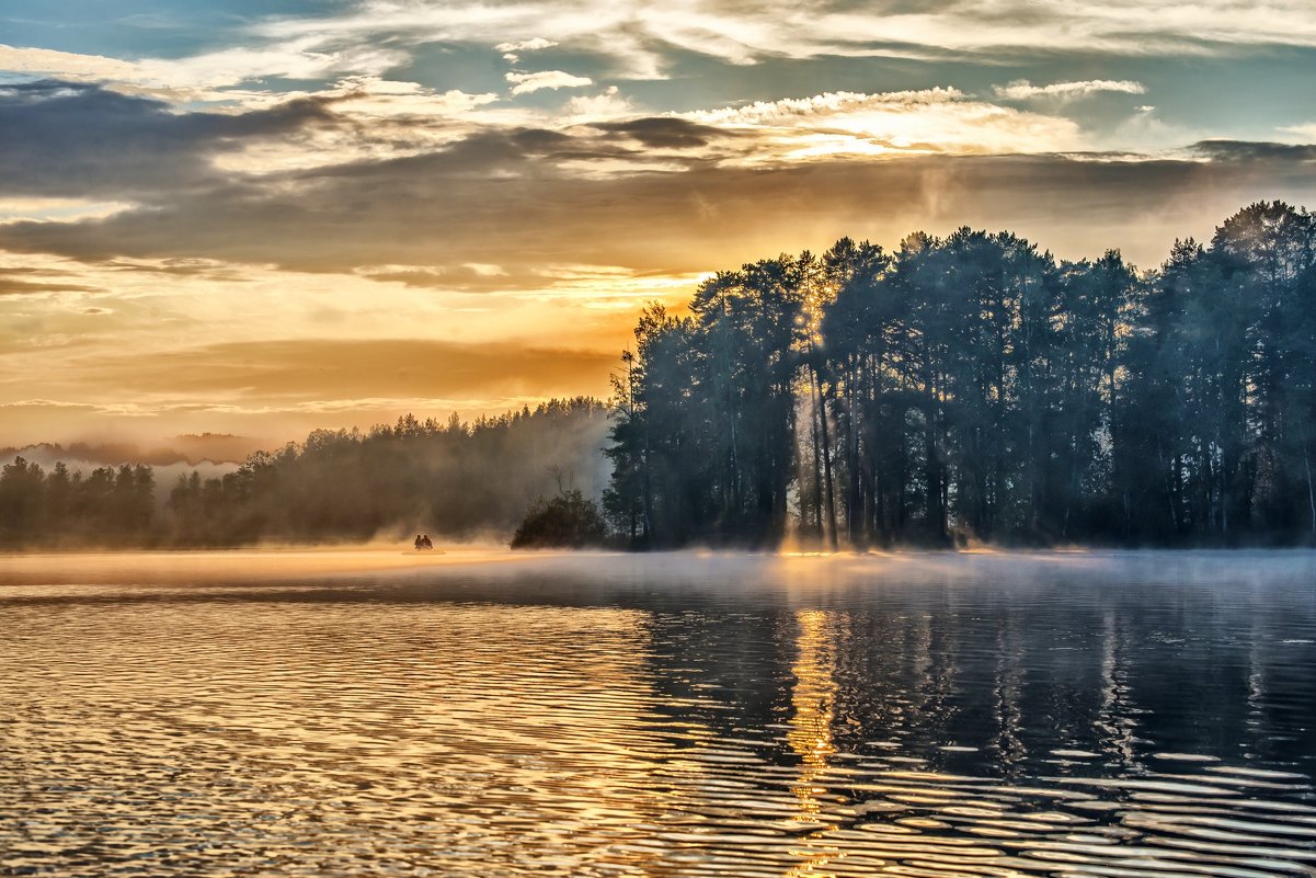 evening fog over the lake - Dmitry Ozersky
