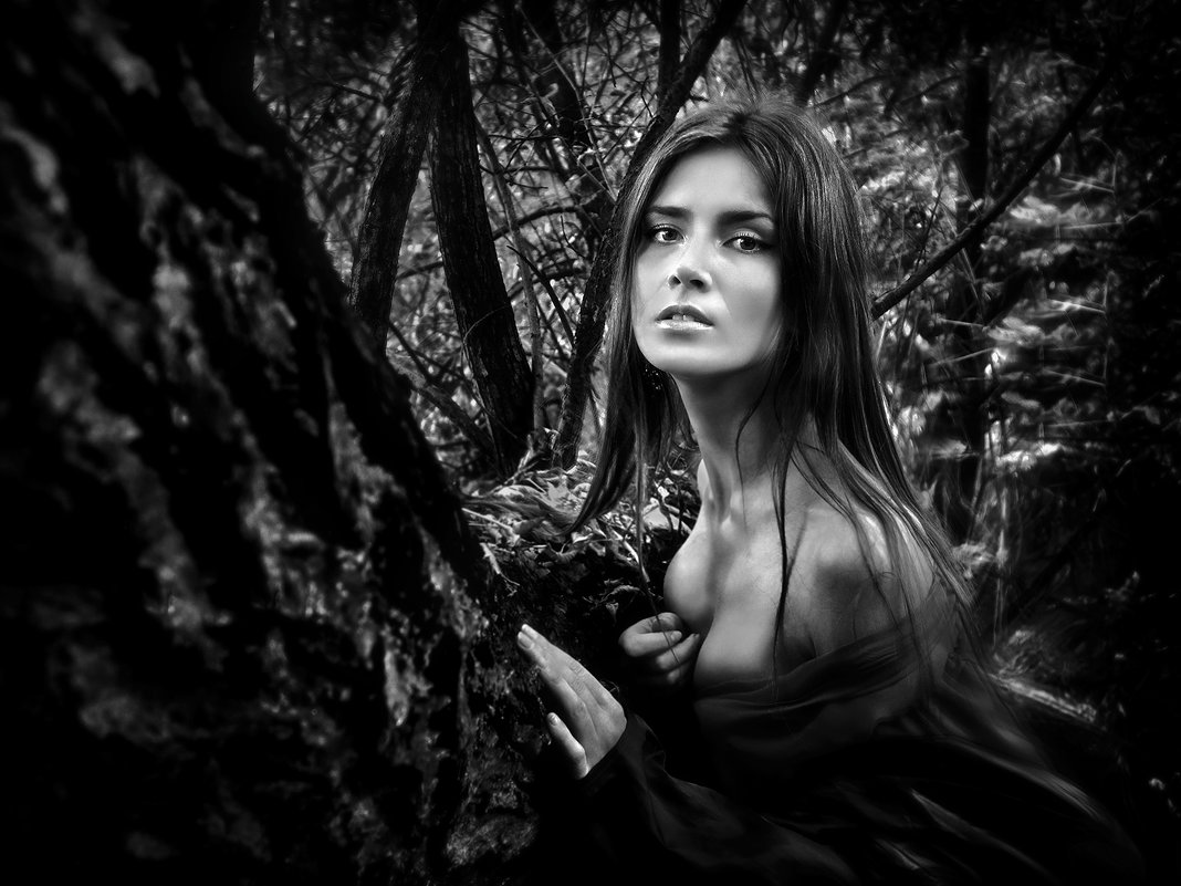 Портрет девушки в лесу.... - Андрей Войцехов