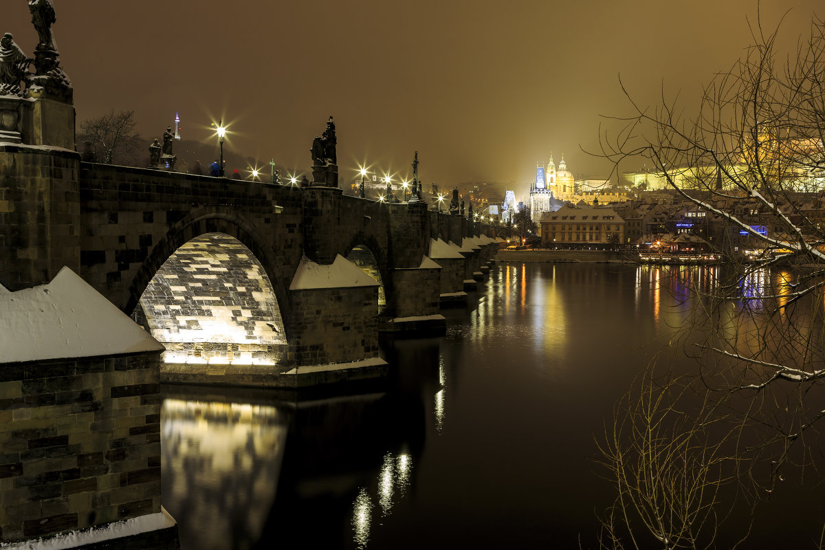 Ночная зимняя Прага. - Анатолий Саранов