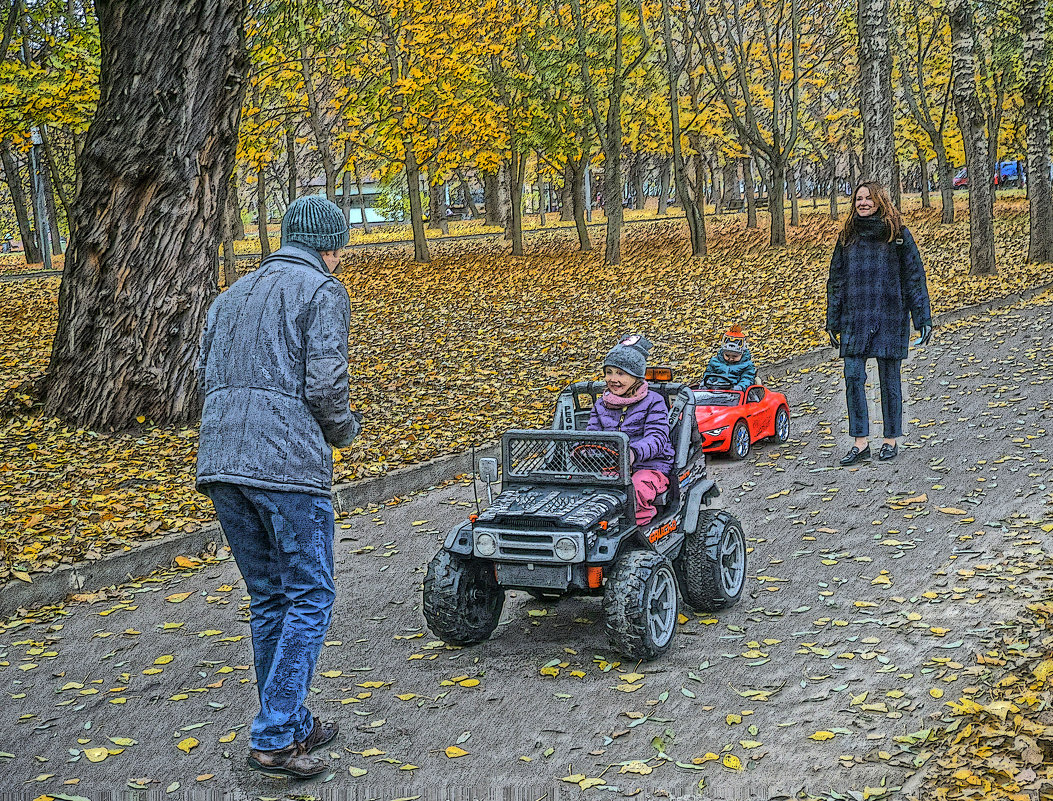 Семья на прогулке - Алексей Виноградов