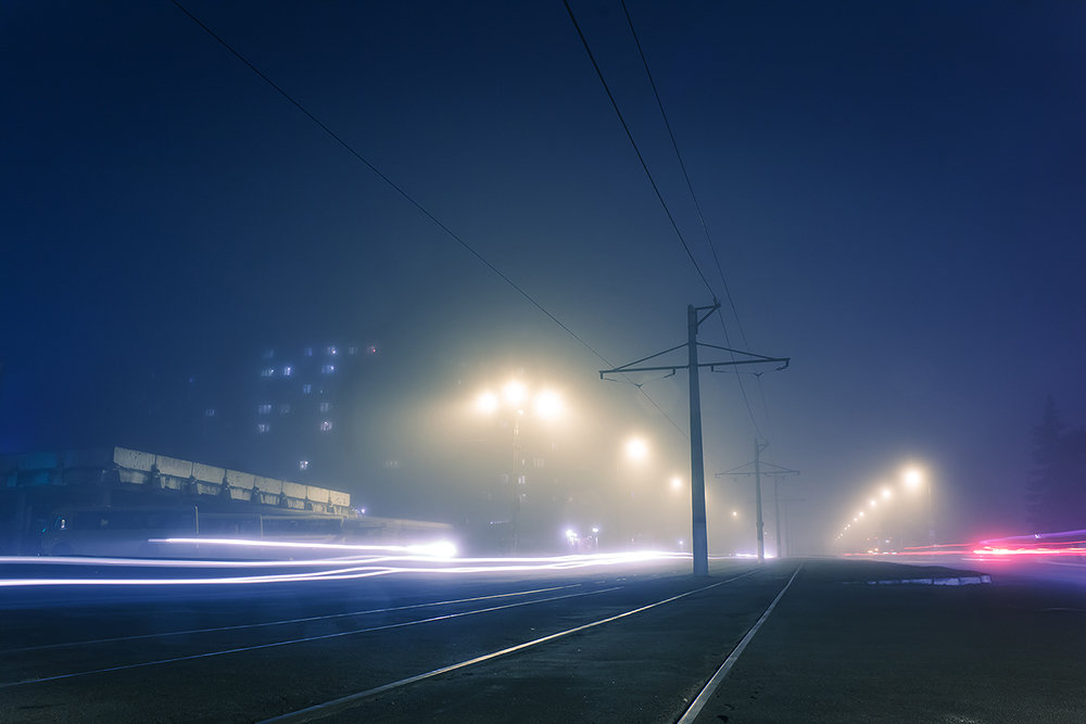 Evening fog on the streets of Dneprodzerzhinsk - IG Royal