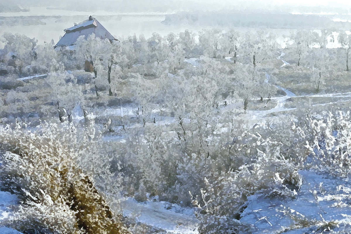 Зимним днем на берегу Енисея - Екатерина Торганская