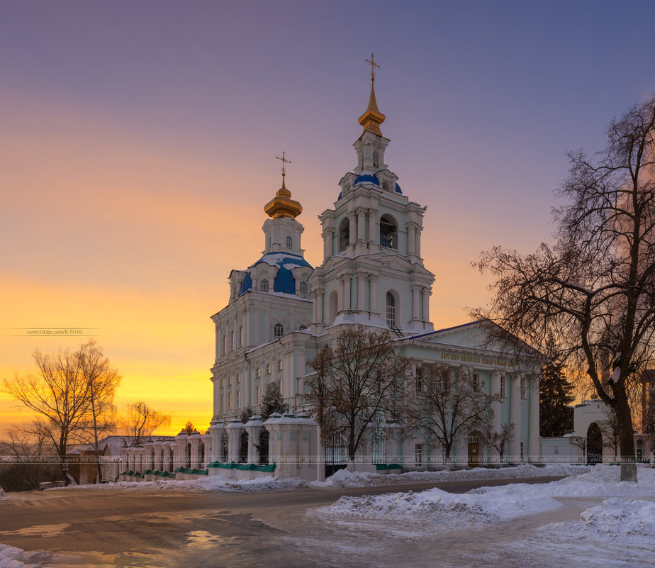 Знаменский собор Курск зимой