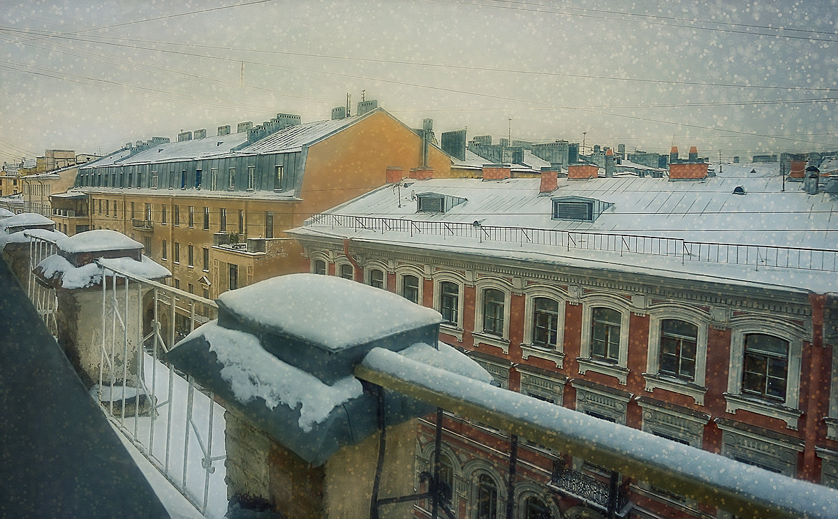 ...Питер,крыши,снег.. - Галина Юняева 