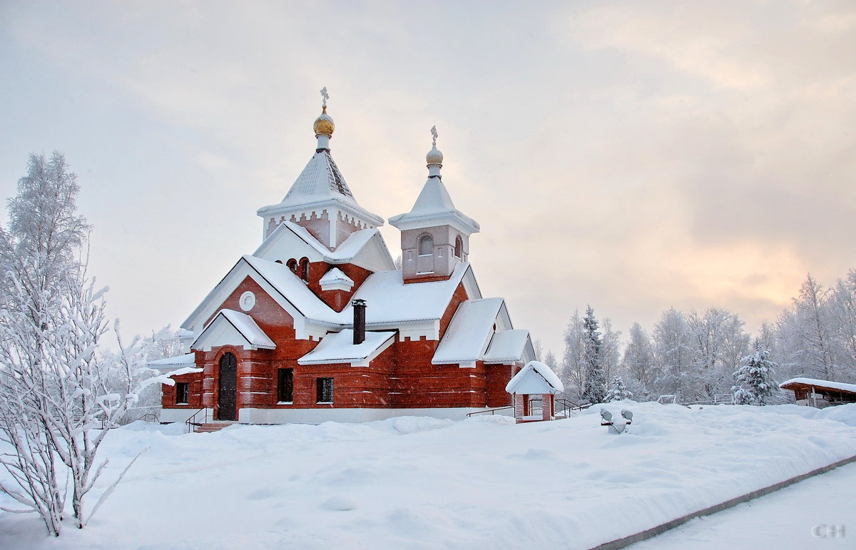 Зима в Карелии храм