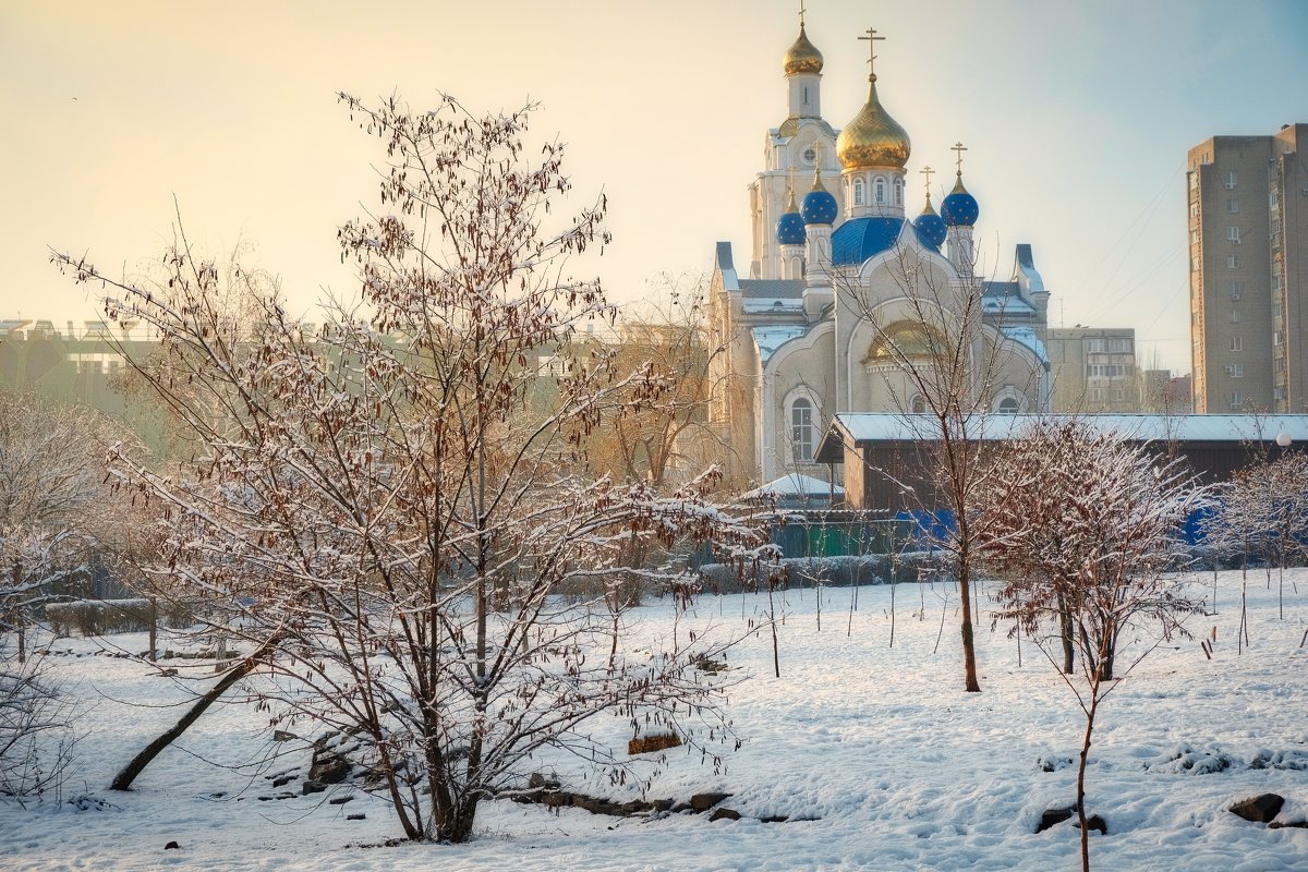 Храм Донского зимой