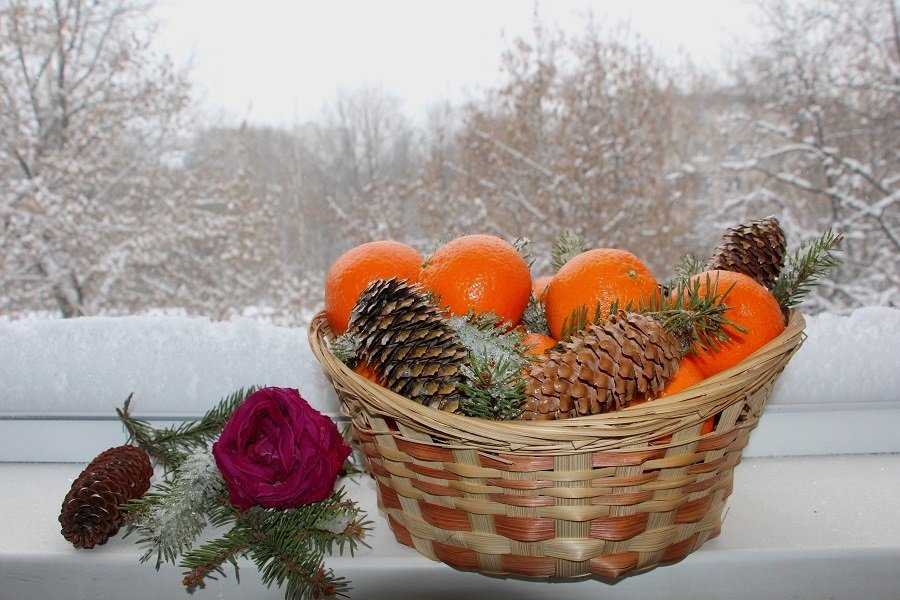 Фото Мандаринов Зимой