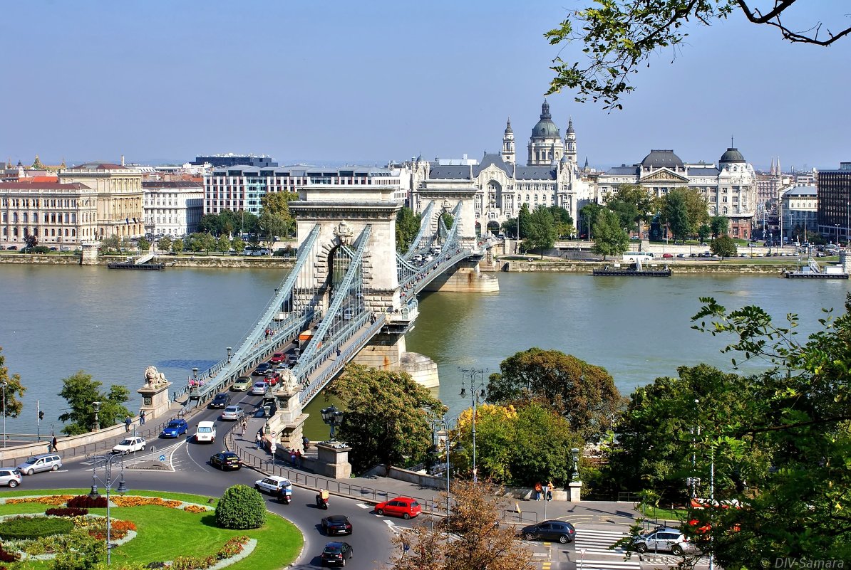 Будапешт. Цепной мост Сечени через Дунай - Денис Кораблёв