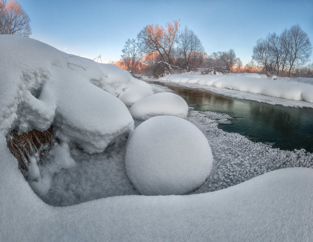 Морозное утро на реке Серой. - Николай Андреев