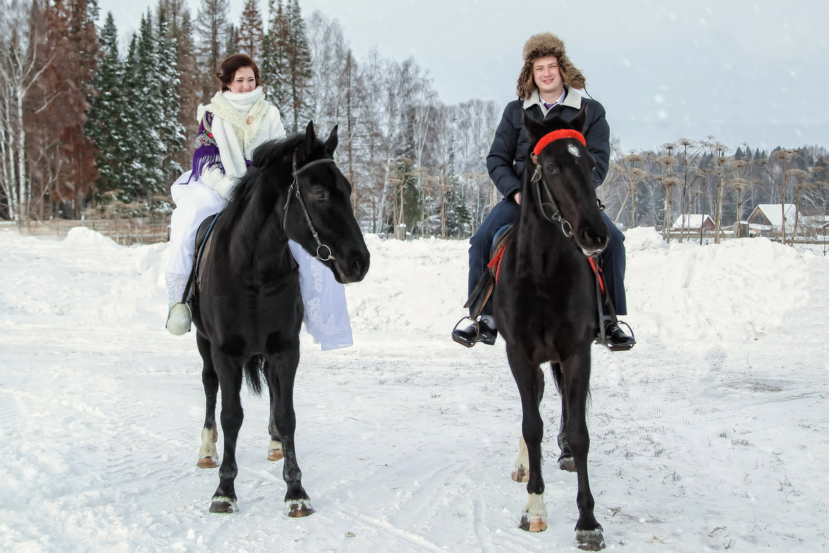 Зимняя свадьба на лошадях - Наталья 