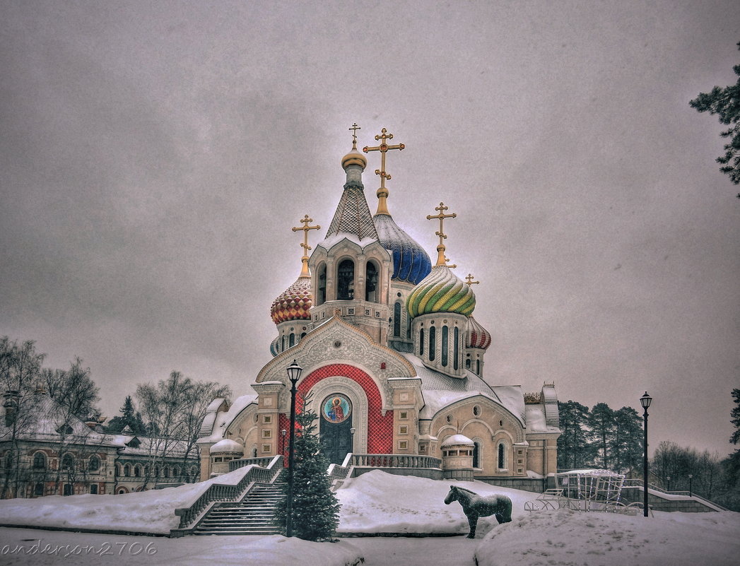 храм в переделкино зимой