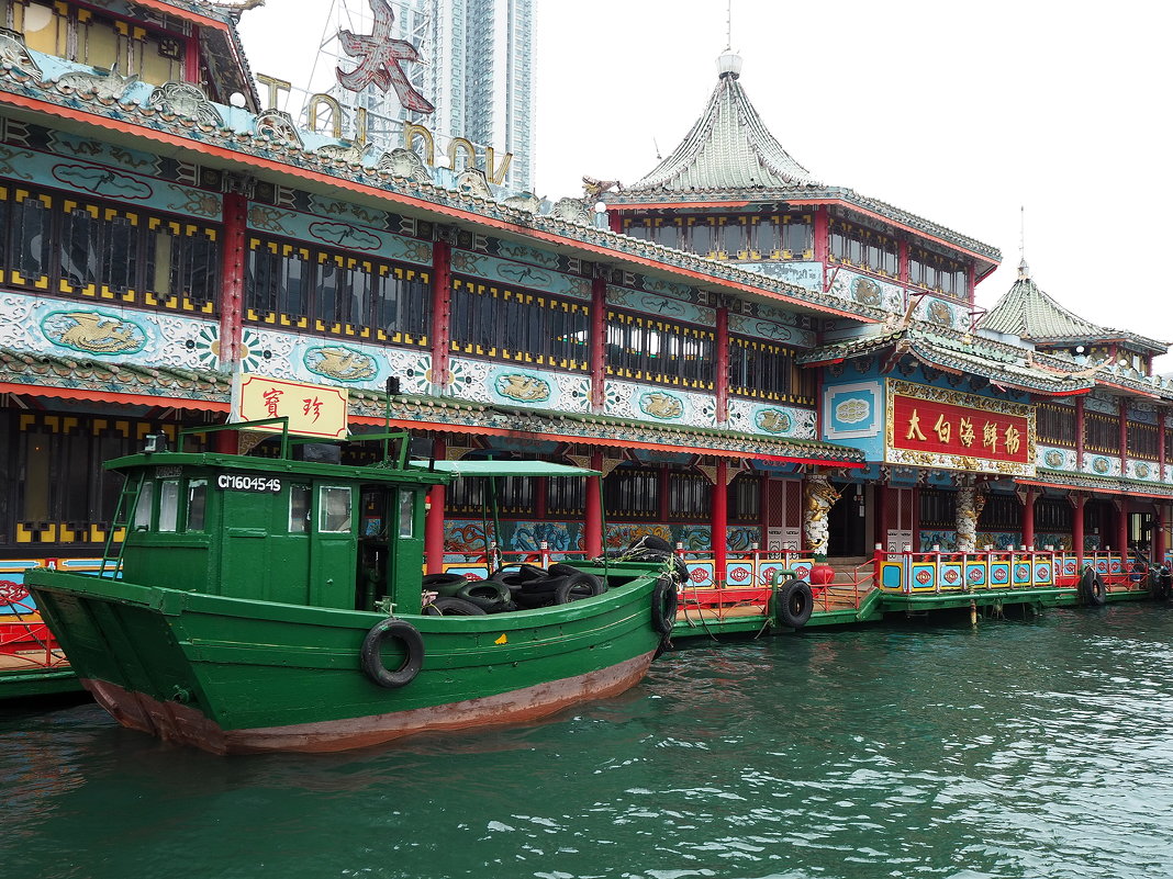 Aberdeen Гонконг плавучий ресторан Jumbo Floating Restaurant - wea *