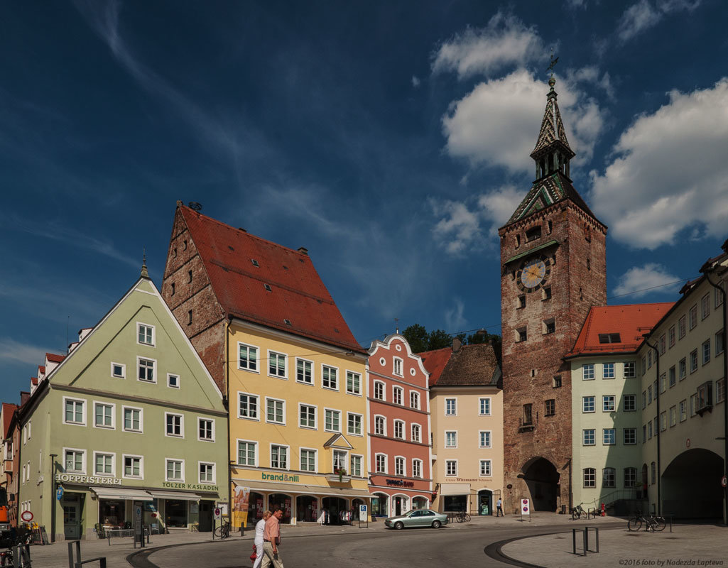 Ландсберг ам лех. Площадь Hauptplatz. Башня Schmalzturm. - Надежда Лаптева