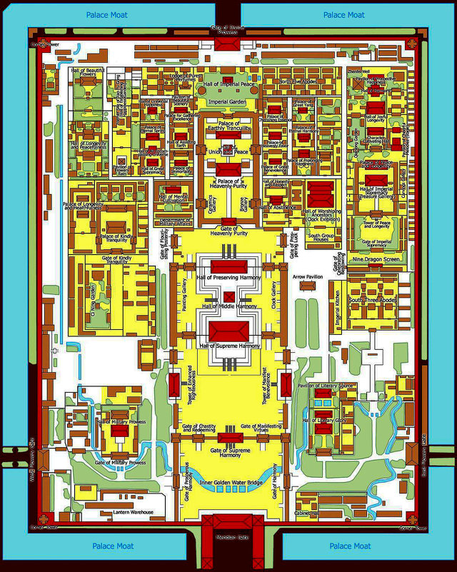 План запретного города в пекине