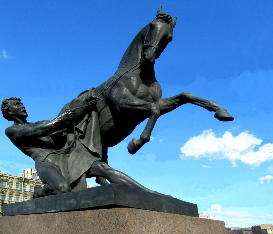 Скульптура укротителя коня на Аничковом мосту - Елена Павлова (Смолова)