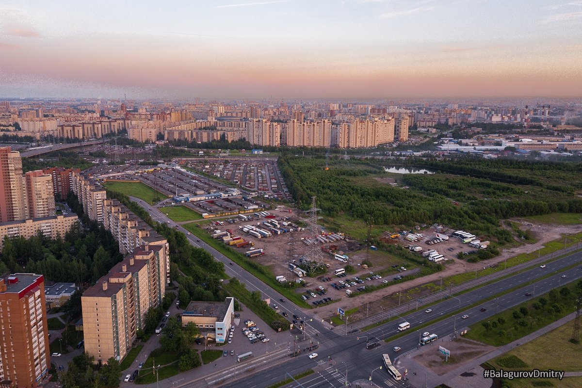 Аэрофотография - Малиновый закат - Дмитрий Балагуров