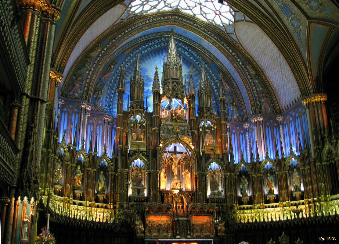 Внутри Notre-Dame Basiliсa в Монреале - Яков Геллер