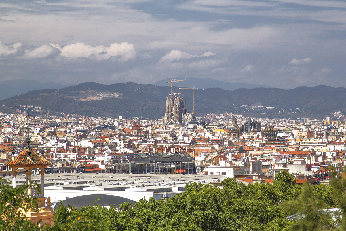 Панорамный вид города Барселона - Елена Елена