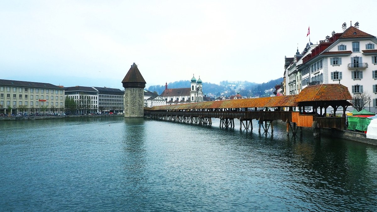 Люцерн мост Kappelbrücke Швейцария - wea *