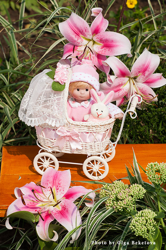 Кукла малыш в коляске - Ольга Бекетова