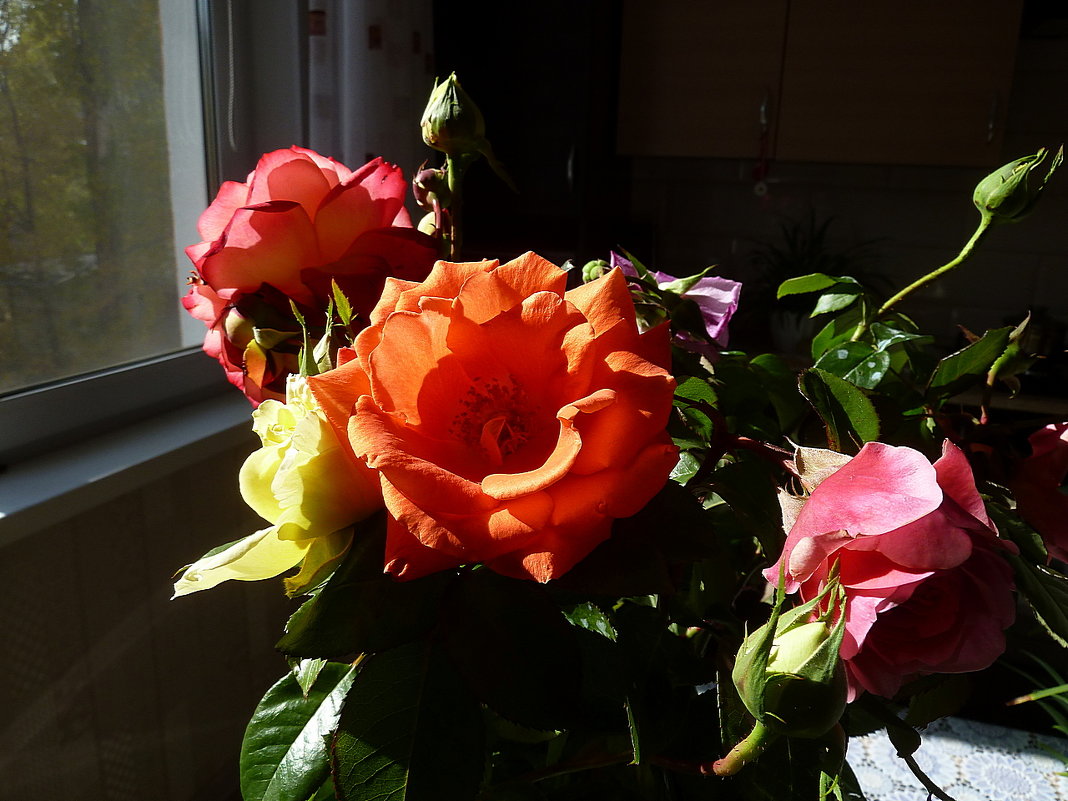 Осенний букет роз - Лидия Бараблина
