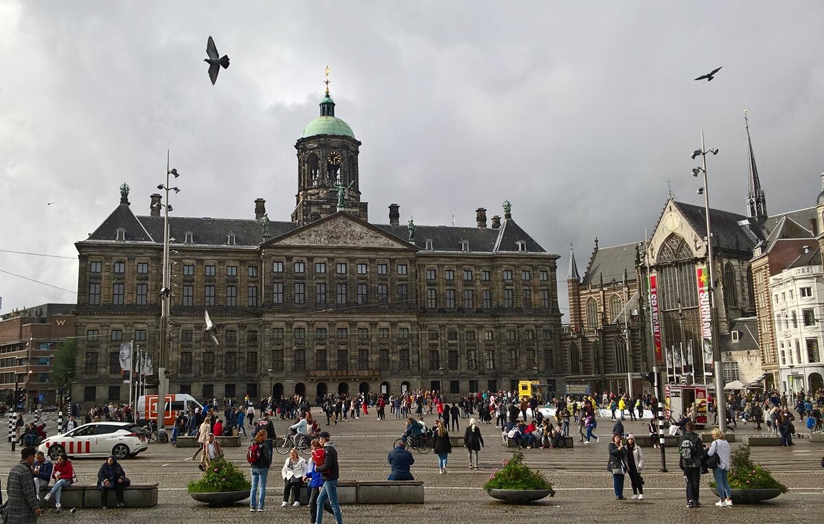 Королевский дворец на площади Дам , Амстердам, Нидерланды - wea *
