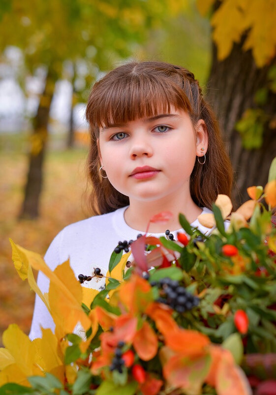 Осенний портрет для выпускной фотокниги 4 класс - Ольга Егорова