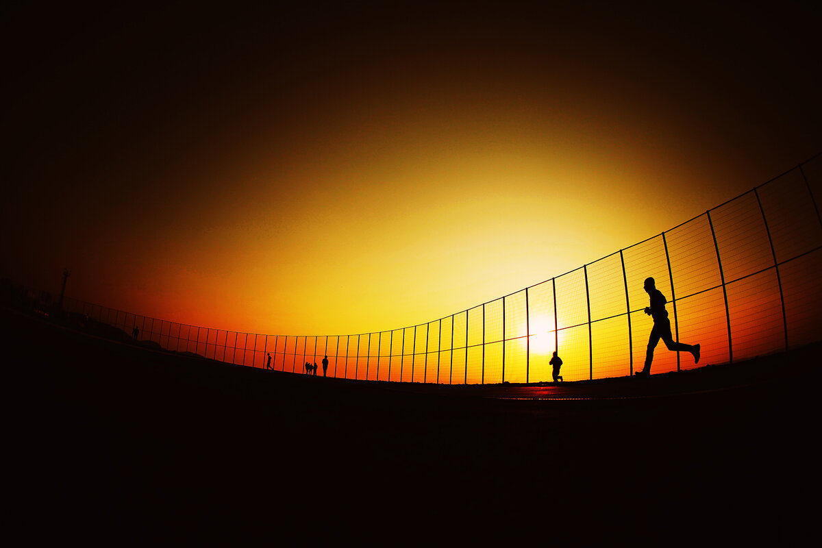 Running at Sunset - Max Kenzory Experimental Photographer