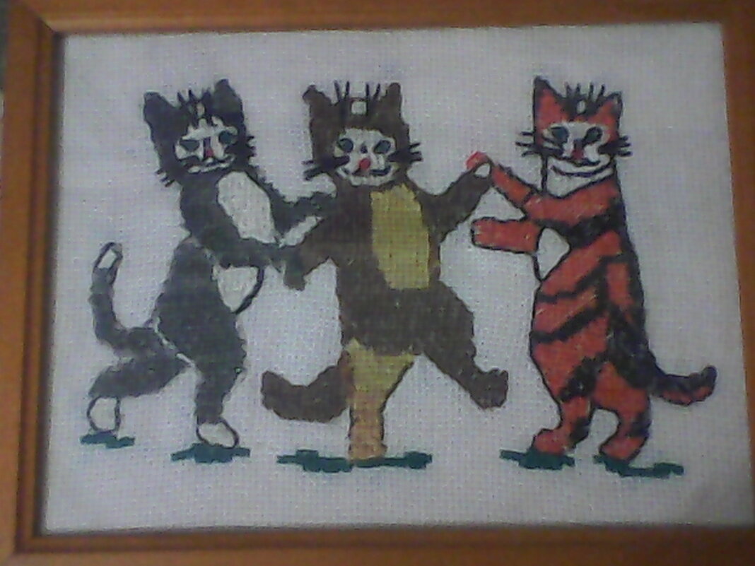 Моя вышивка крестиком "Веселые котята". - Светлана Калмыкова