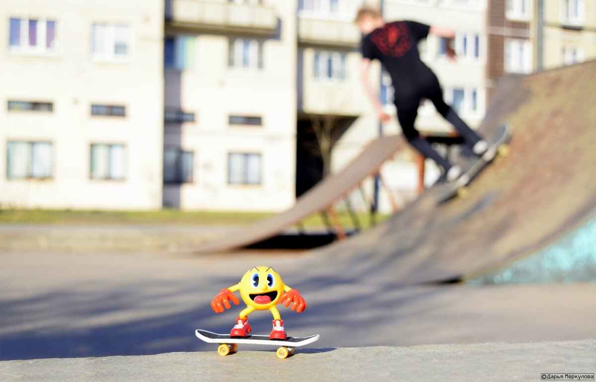Пакман скейтбордист. Pac-Man little toy figure by Bandai - Дарья Меркулова