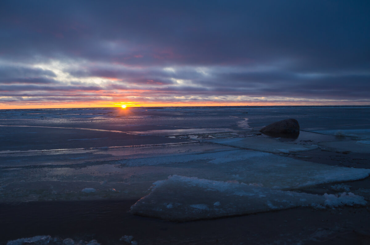 Закат на берегу Финского залива - Анна Углова (Рыбакова)