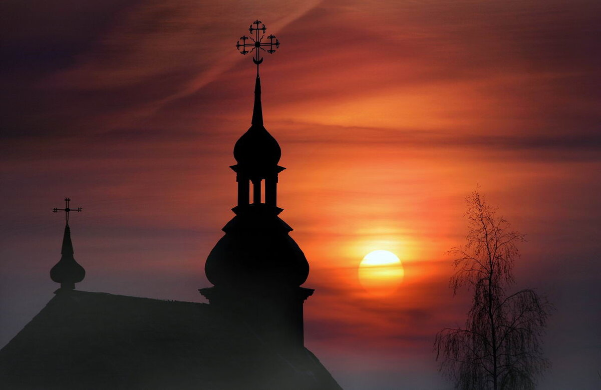 Прихрамовый рассвет ...на закате дня - Sergey-Nik-Melnik Fotosfera-Minsk