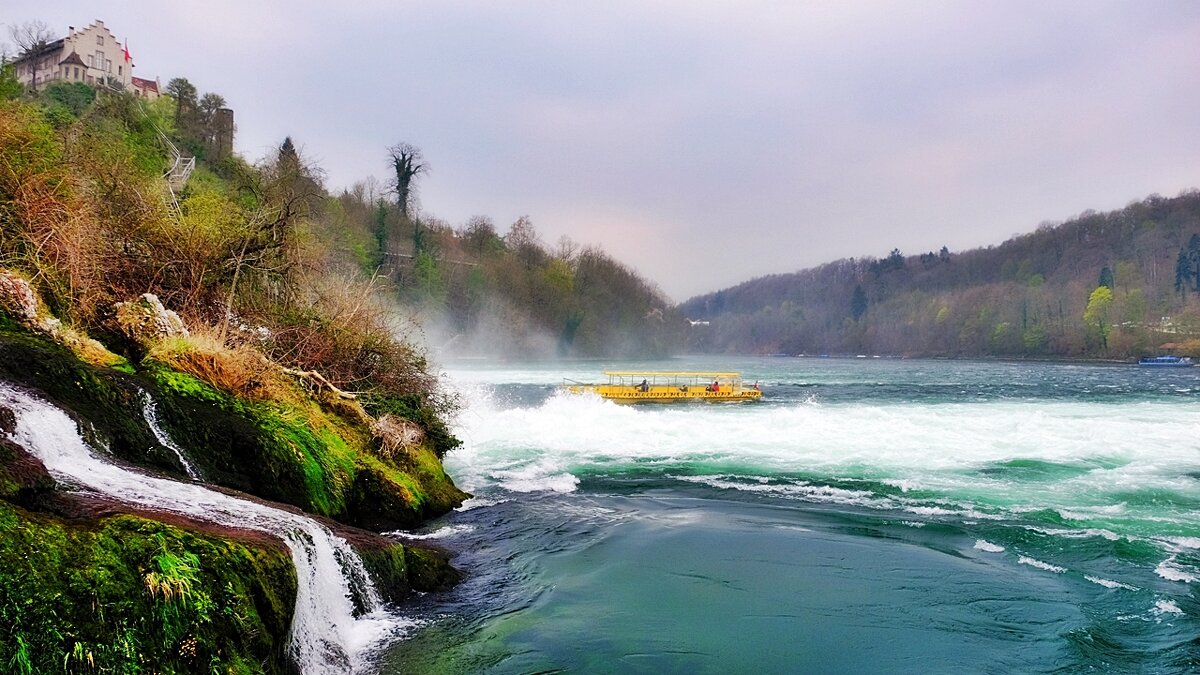 Rheinfall Рейнский водопад Швейцария - wea *