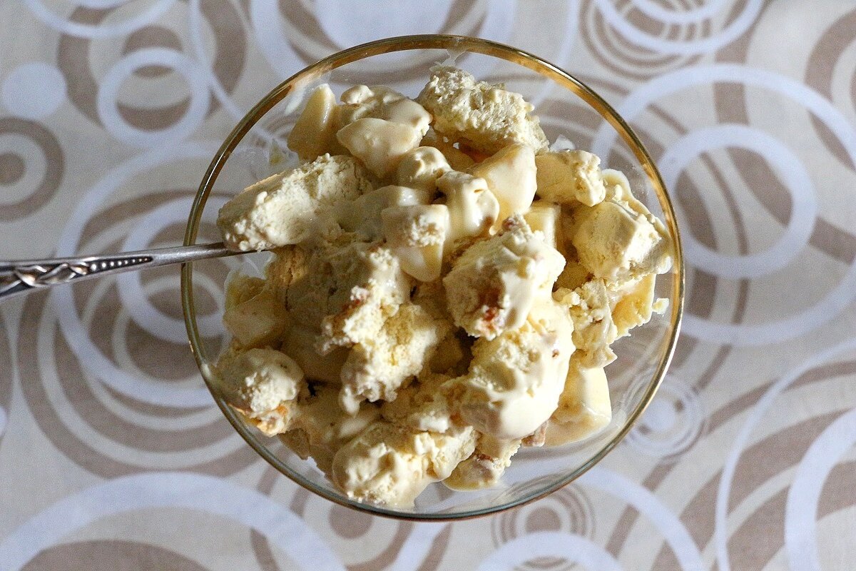 Мороженое Крем брюле с карамелью и свежими бананами - Надежд@ Шавенкова