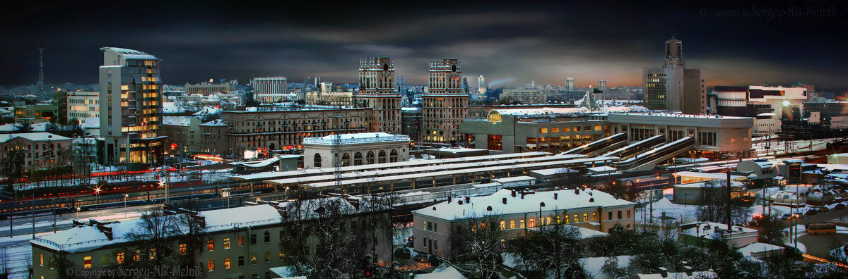 Городская панорама привокзальной площади - Sergey-Nik-Melnik Fotosfera-Minsk