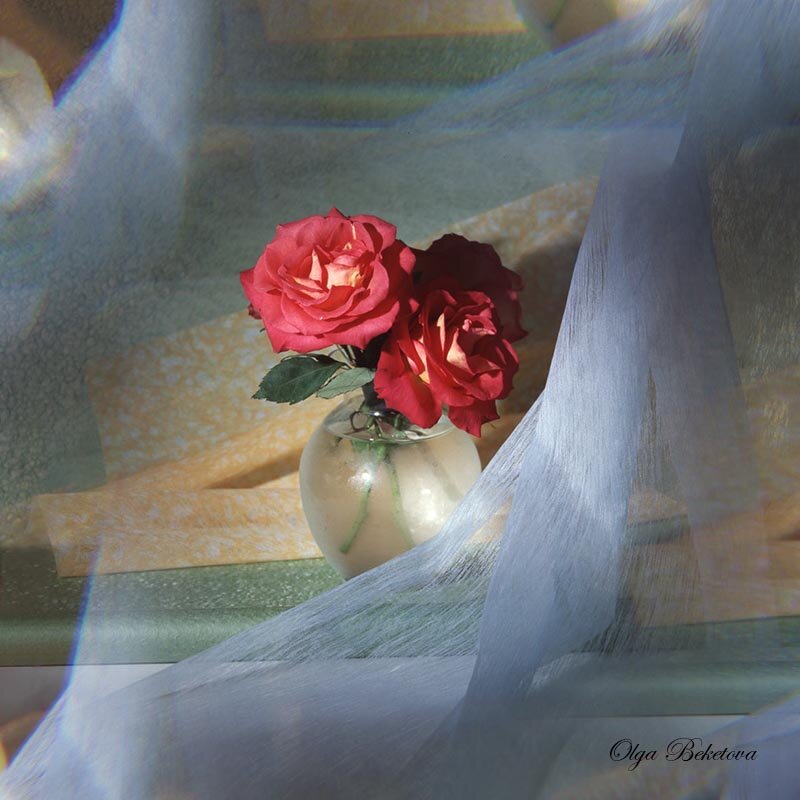 Розы в стеклянной вазе - Ольга Бекетова