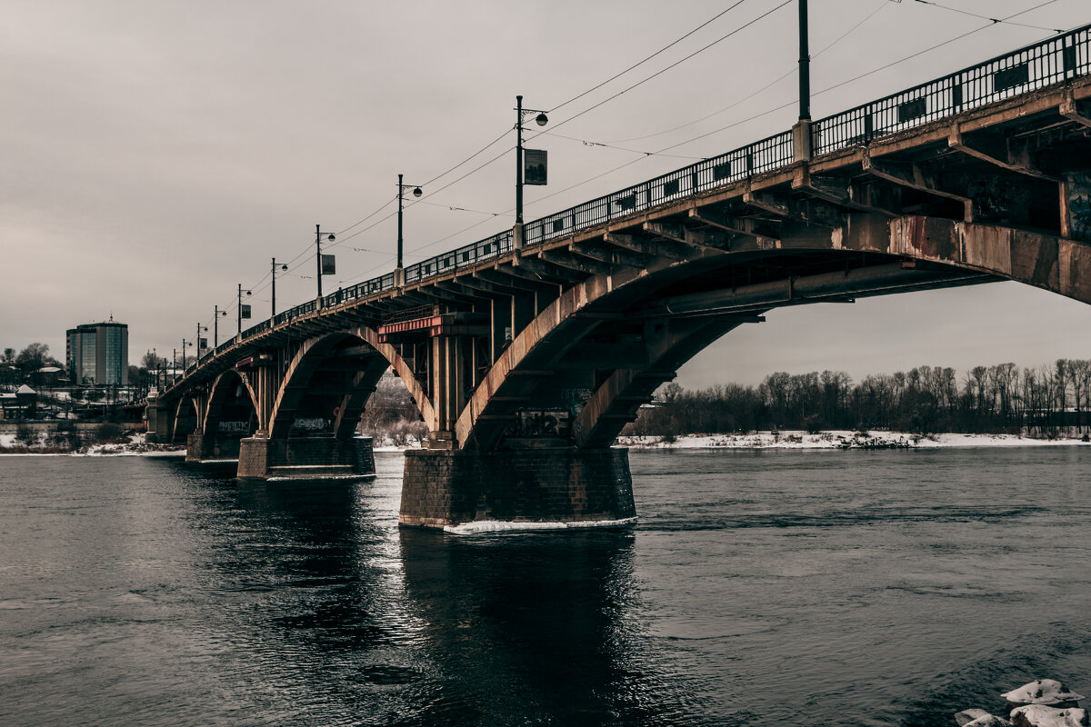 Иркутск. Старый мост через Ангару - Евгений Бубнов
