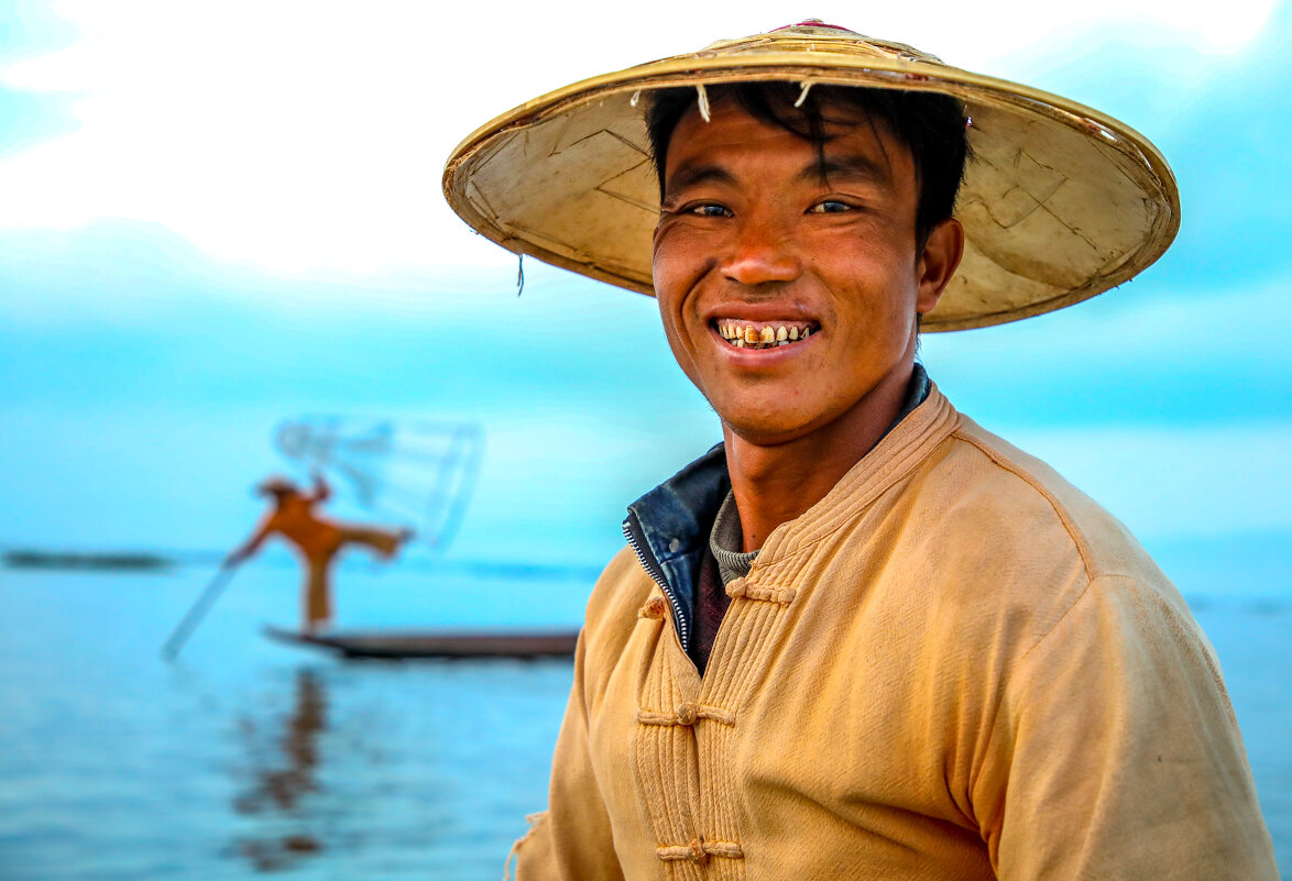 Мьянма рыбак на озере Инле - Andrey Vaganov