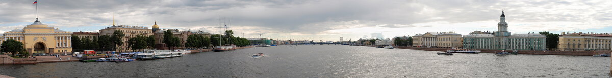 Вид с Дворцового моста, Питер (панорама) - Роман Шаров
