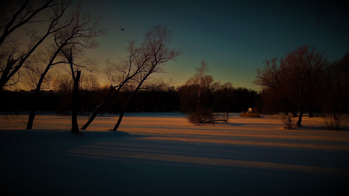 Волшебный закат на зимнем пруду или наконец-то пришла зима... - Sergey Gordoff