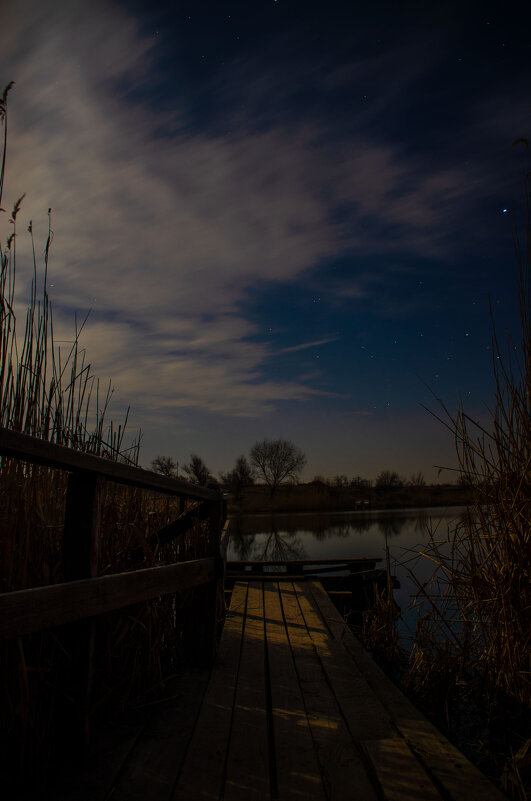 Ночной пейзаж на озере - Глеб Дубинин