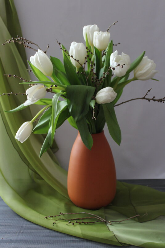 Белые тюльпаны. - Нина Сироткина 