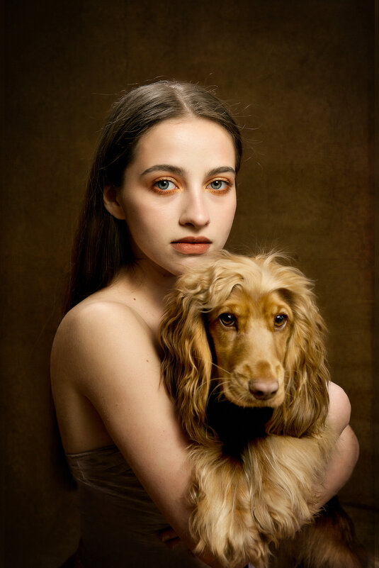 Портрет девушки с собакой - Alla Rier