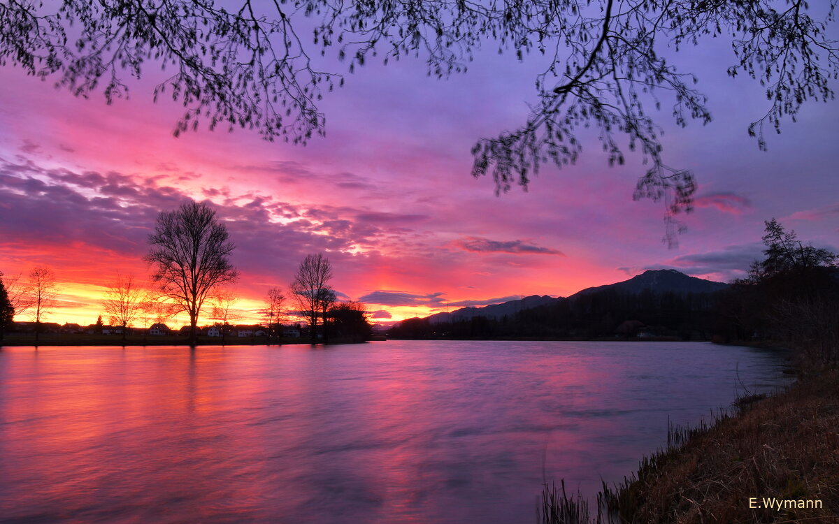 sunset on the river Aare - Elena Wymann