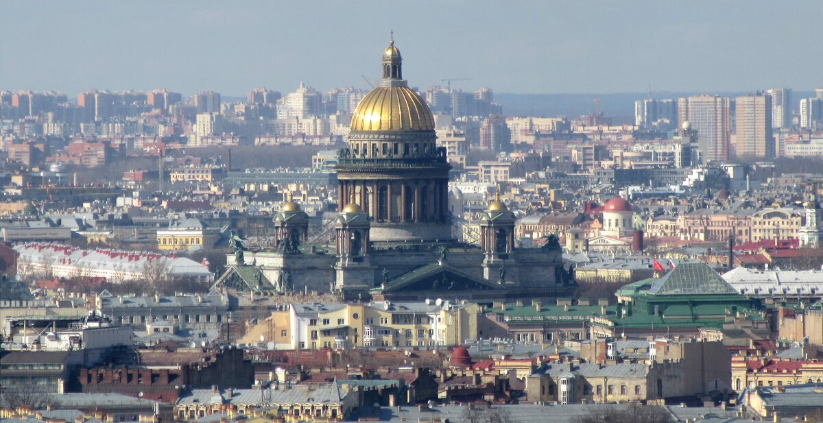 Исаакиевский собор в Санкт Петербурге сверху