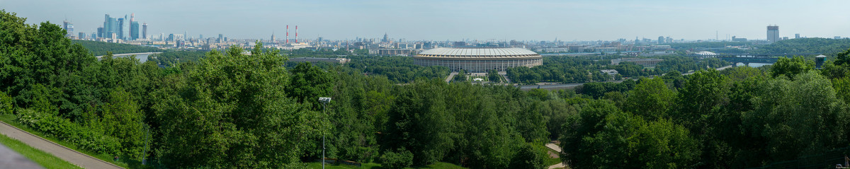 Панорама Москвы с смотровой площадки Воробьёвых гор - Михаил Силин