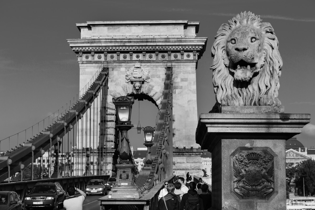 Венгрия. Будапешт. Цепной мост со львами. - Алексей Матвеев