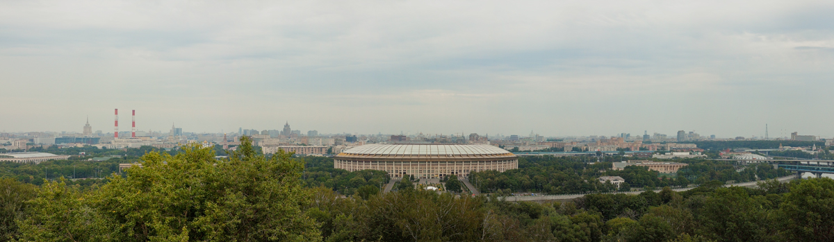 Панорама Москвы летним пасмурным днём - Александр Творогов