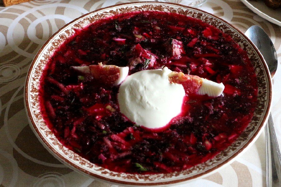 Холодный борщ с мясом - Надежд@ Шавенкова